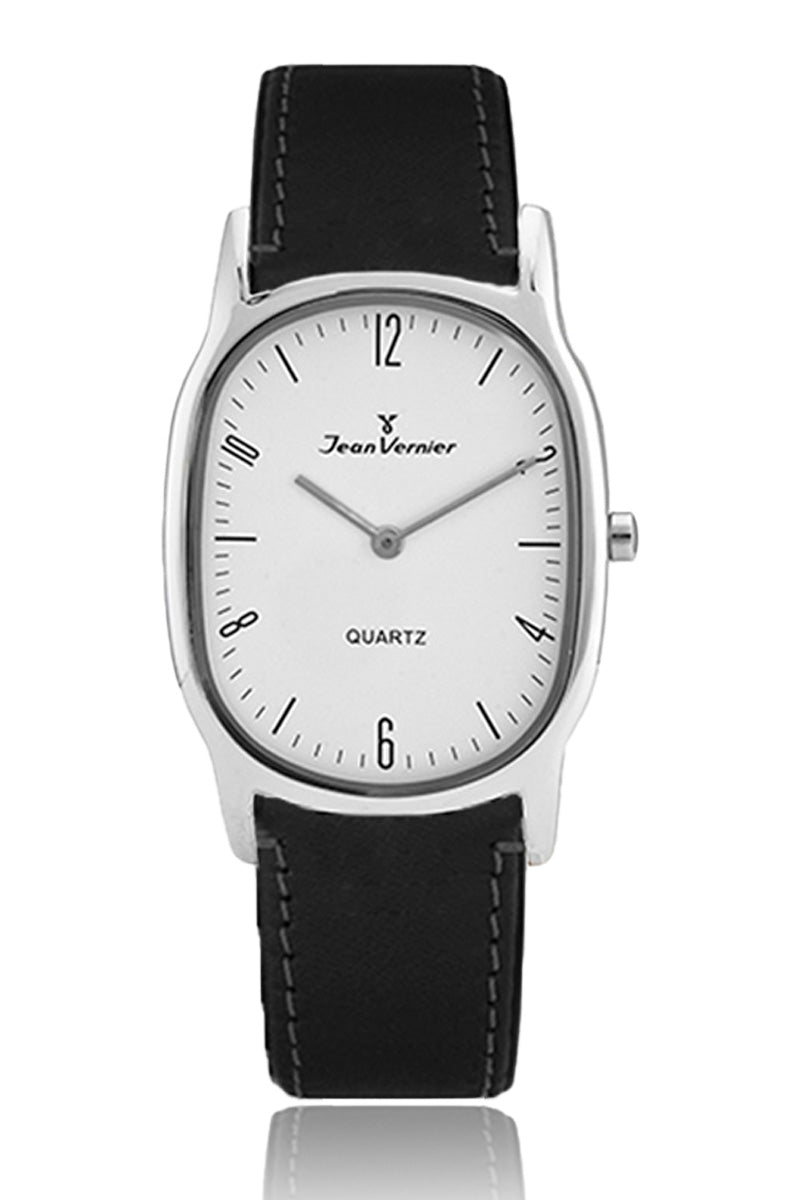 Relógio de Pulso Jean Vernier Pulseira Couro Preto JV06285B