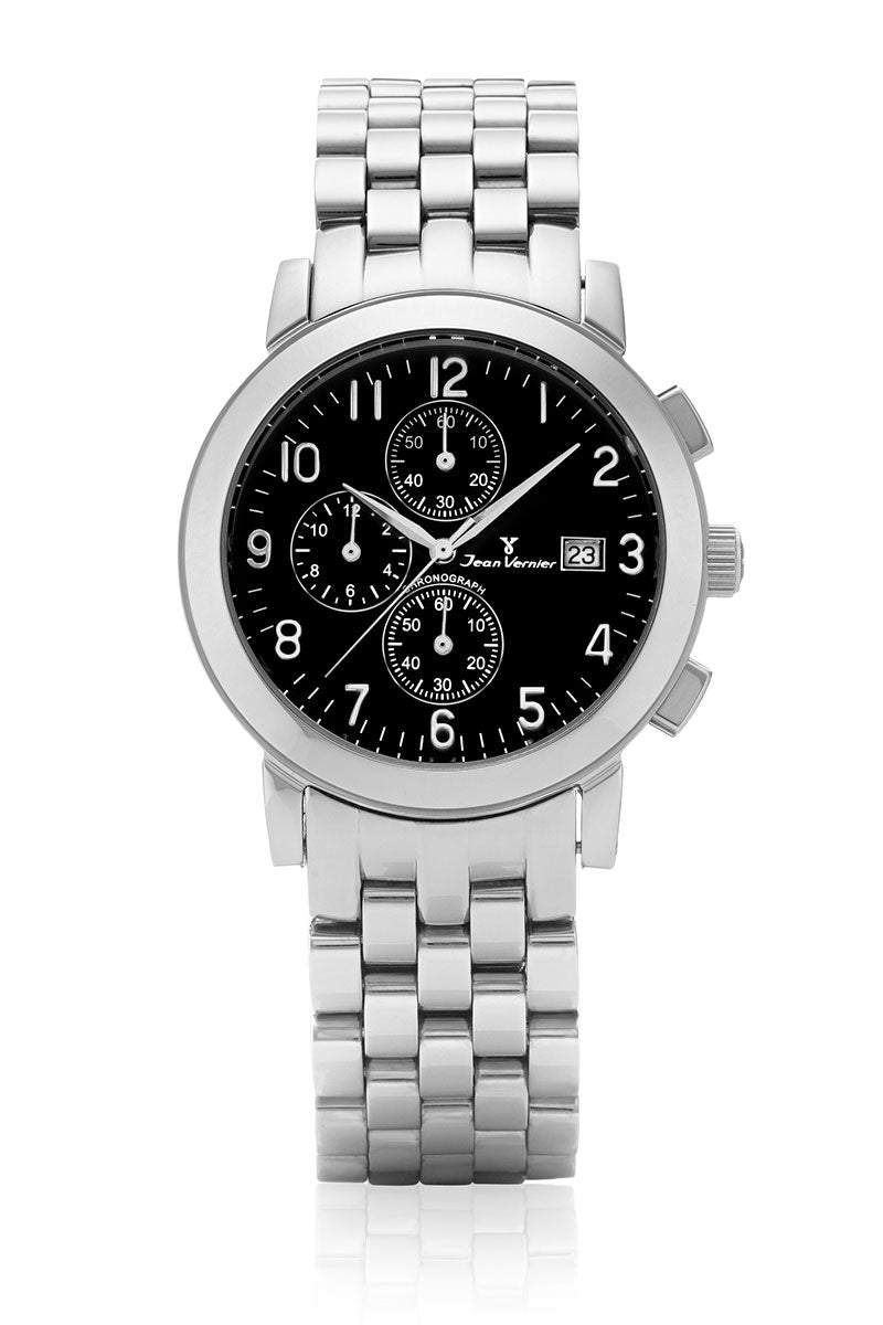 Relógio de Pulso Jean Vernier Aço Cronógrafo JV11375P