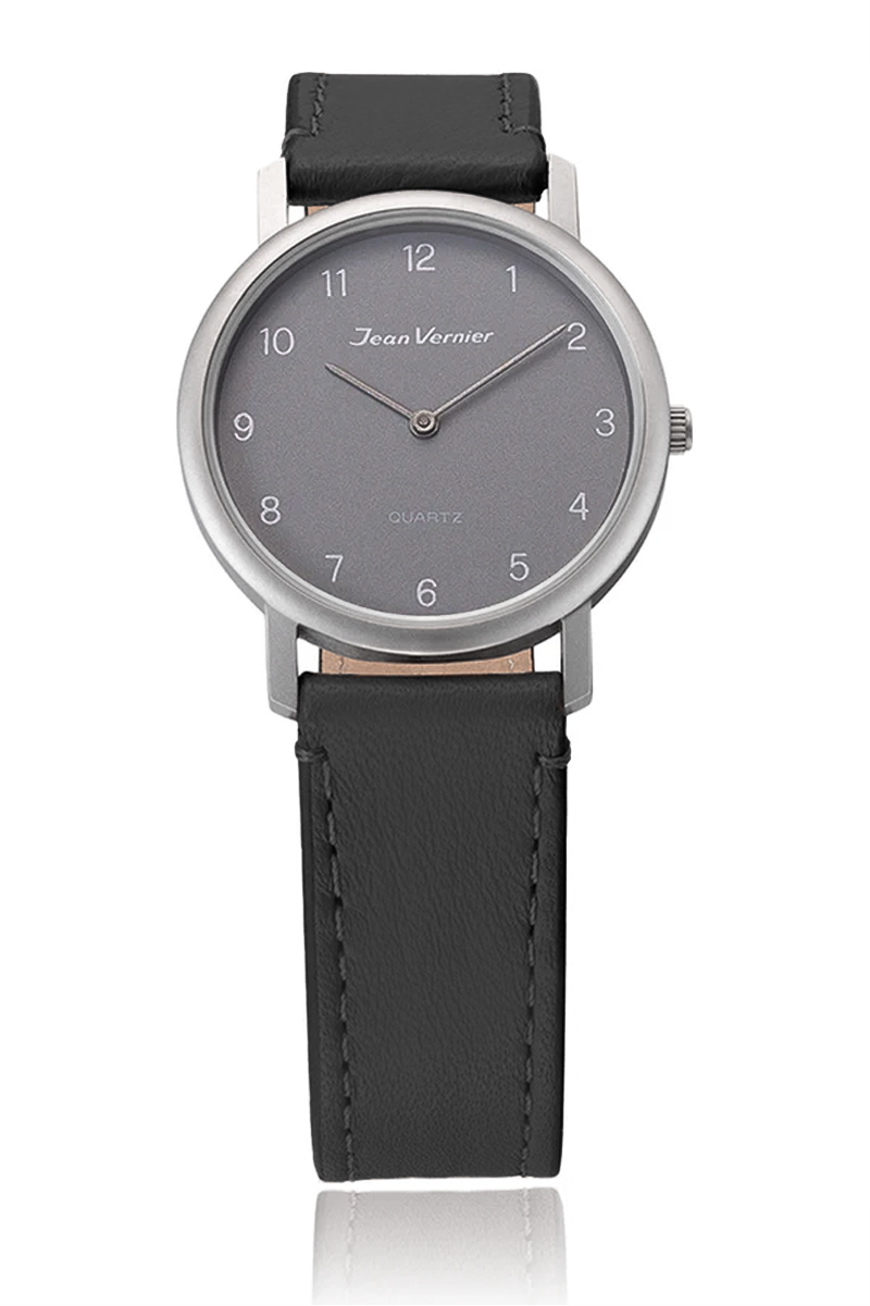 Relógio de Pulso Jean Vernier Caixa Titânio Pulseira Preto JV02239MP