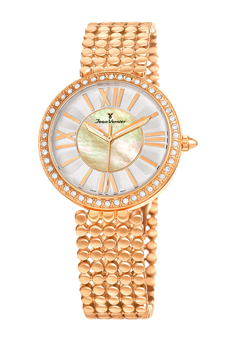 Relógio de Pulso Jean Vernier Feminino Rosé JV01322