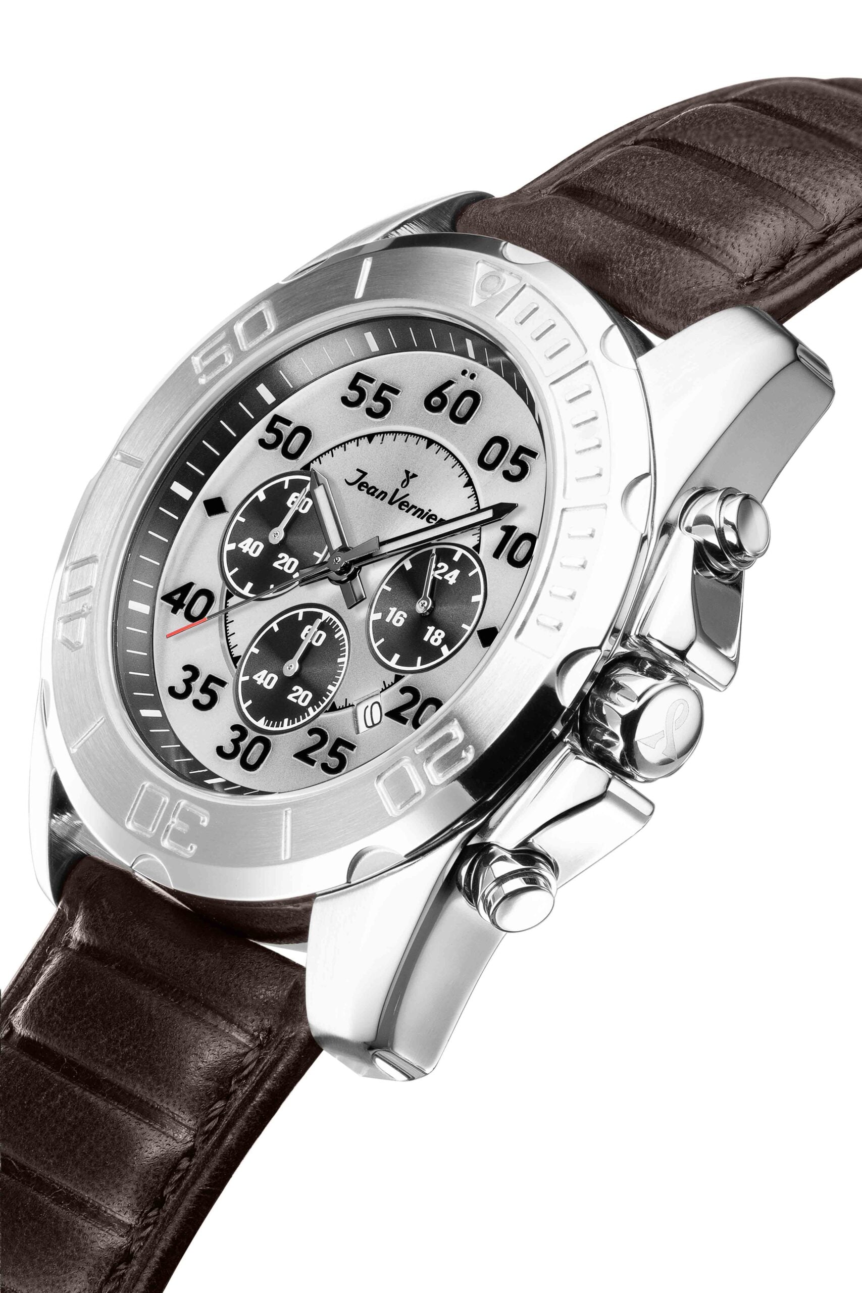 Relógio de Pulso Jean Vernier Marrom Cronógrafo JV61171B - Imagem 2