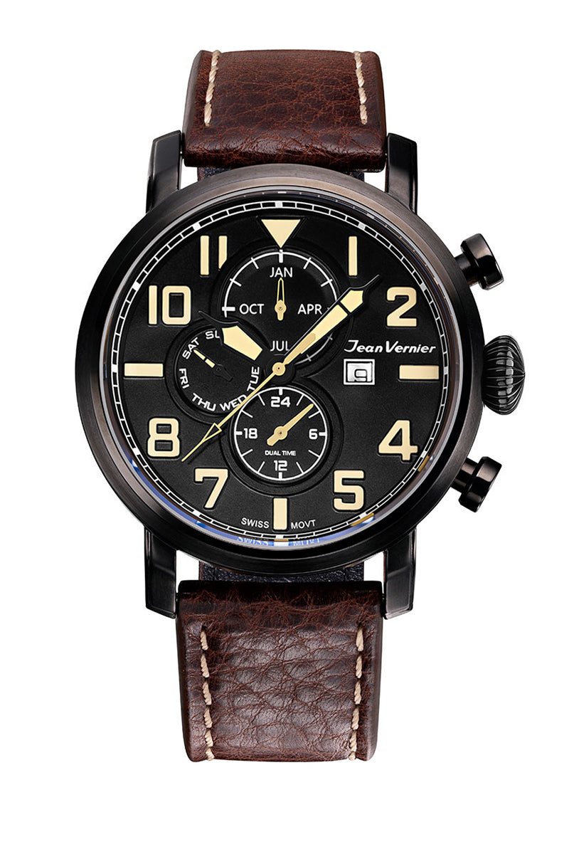 Relógio de Pulso Jean Vernier Marrom JV11541
