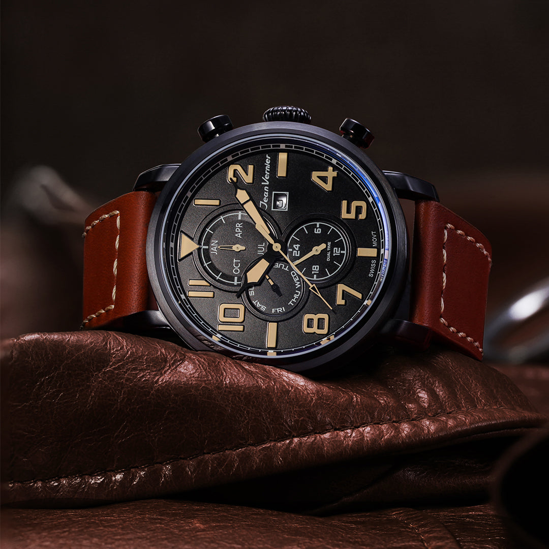 Relógio de Pulso Jean Vernier Marrom JV11541 - Imagem 2