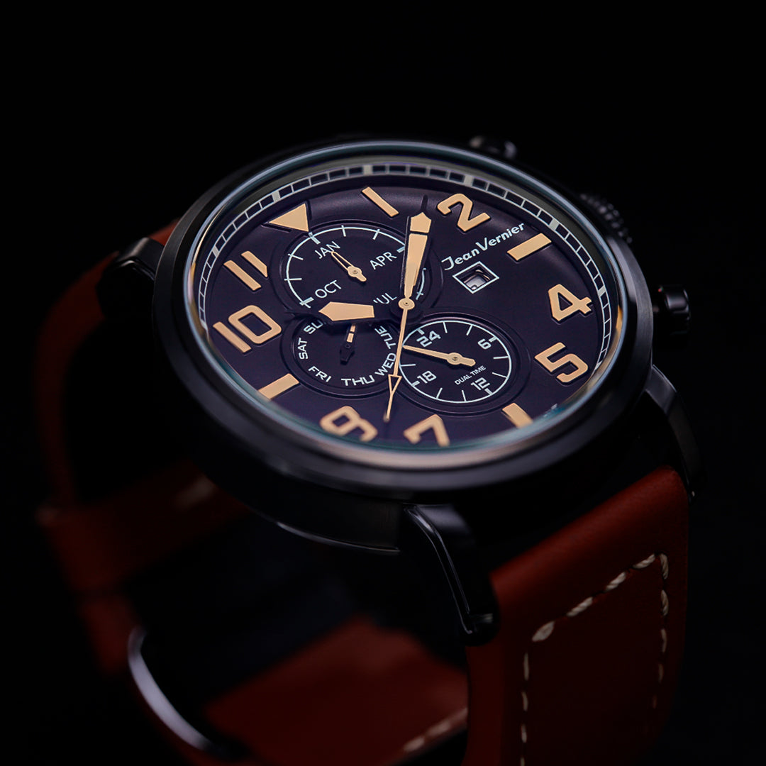 Relógio de Pulso Jean Vernier Marrom JV11541 - Imagem 3