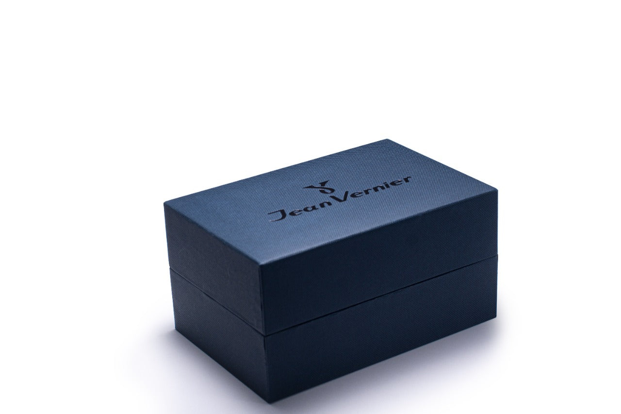 Relógio de Pulso Jean Vernier Masculino Pulseira Couro Preto JV61181P - Imagem 3