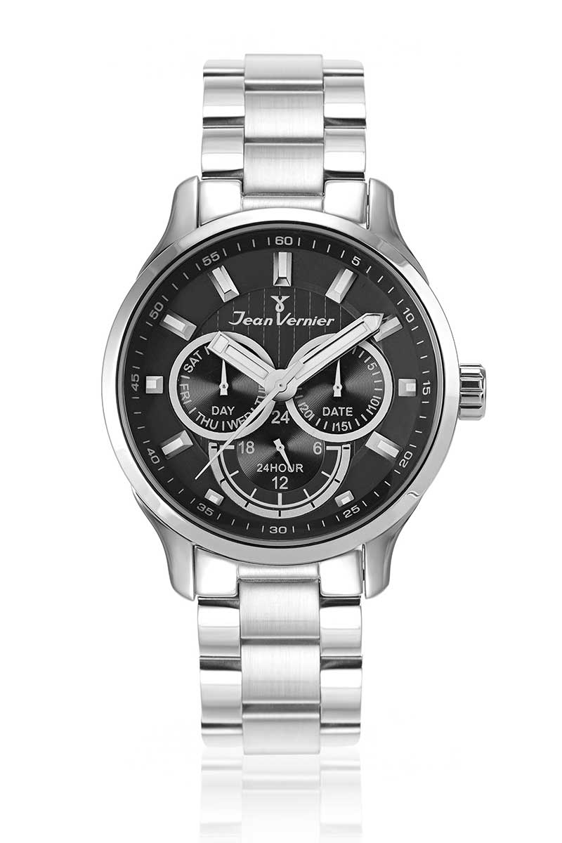 Relógio de Pulso Jean Vernier Prata Cronógrafo JV01762