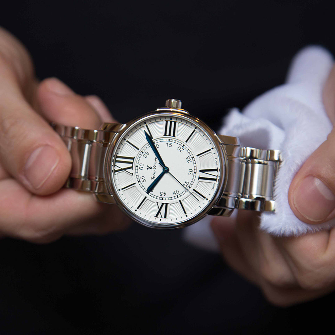 Relógio de Pulso Jean Vernier Prateado JV01158 - Imagem 3