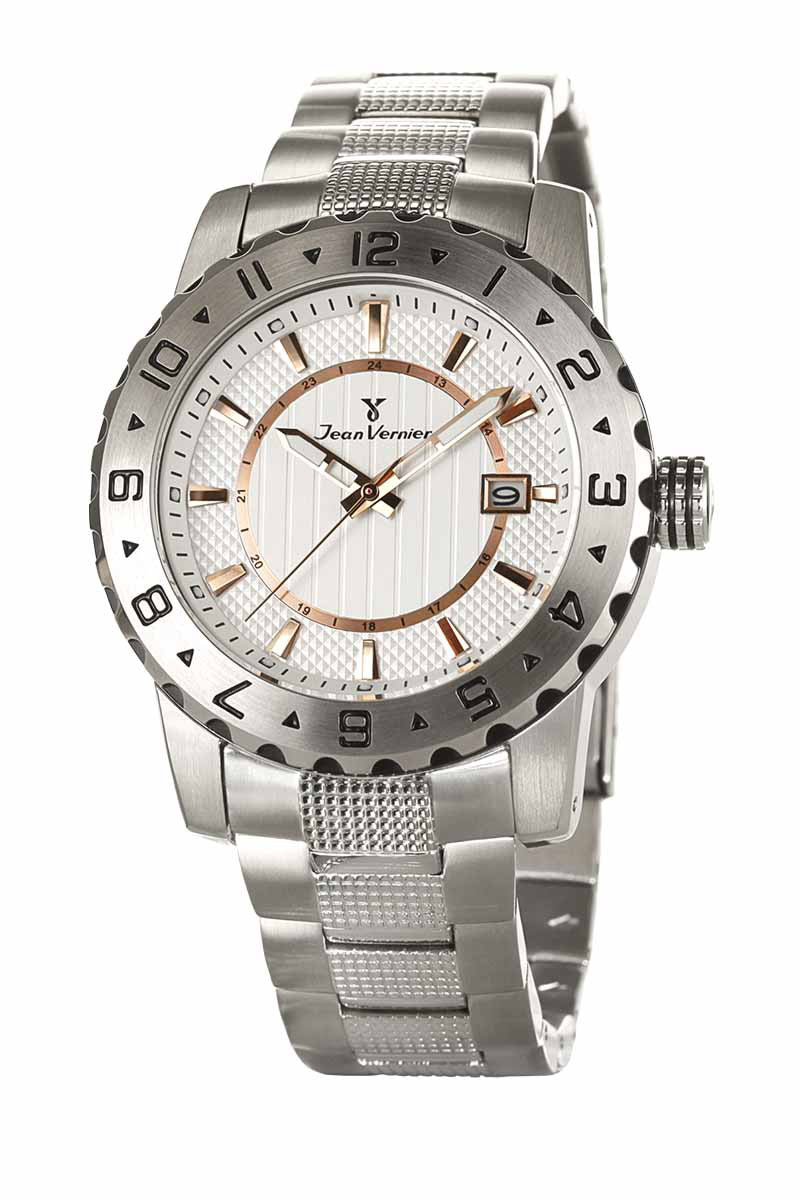 Relógio de Pulso Jean Vernier Prateado JV02063