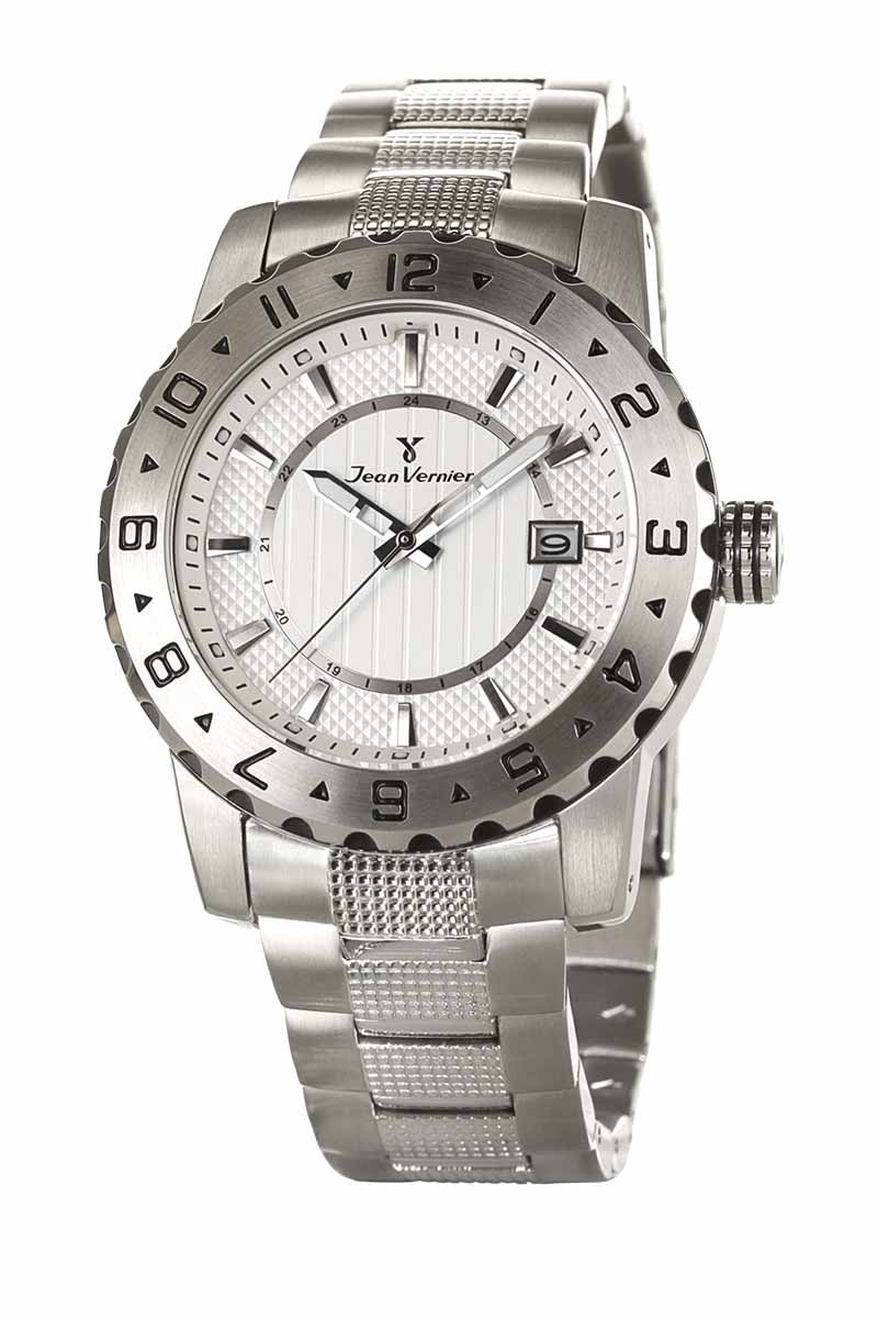 Relógio de Pulso Jean Vernier Prateado JV02064