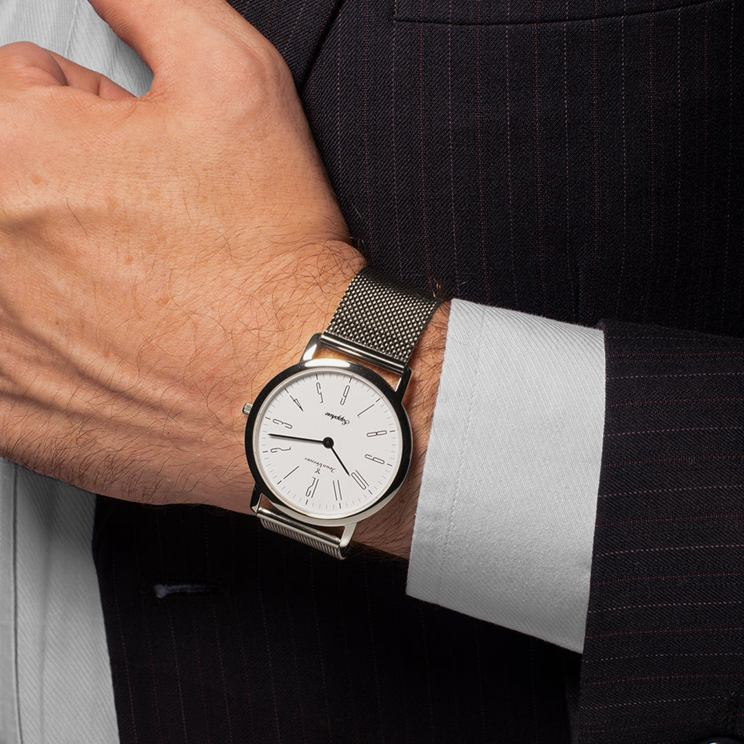 Relógio de Pulso Jean Vernier Prateado JV03322-15 - Imagem 2