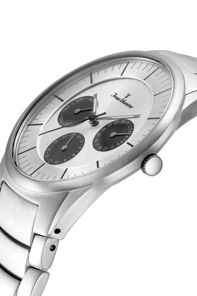 Relógio de Pulso Jean Vernier Prateado JV06336 - Imagem 4