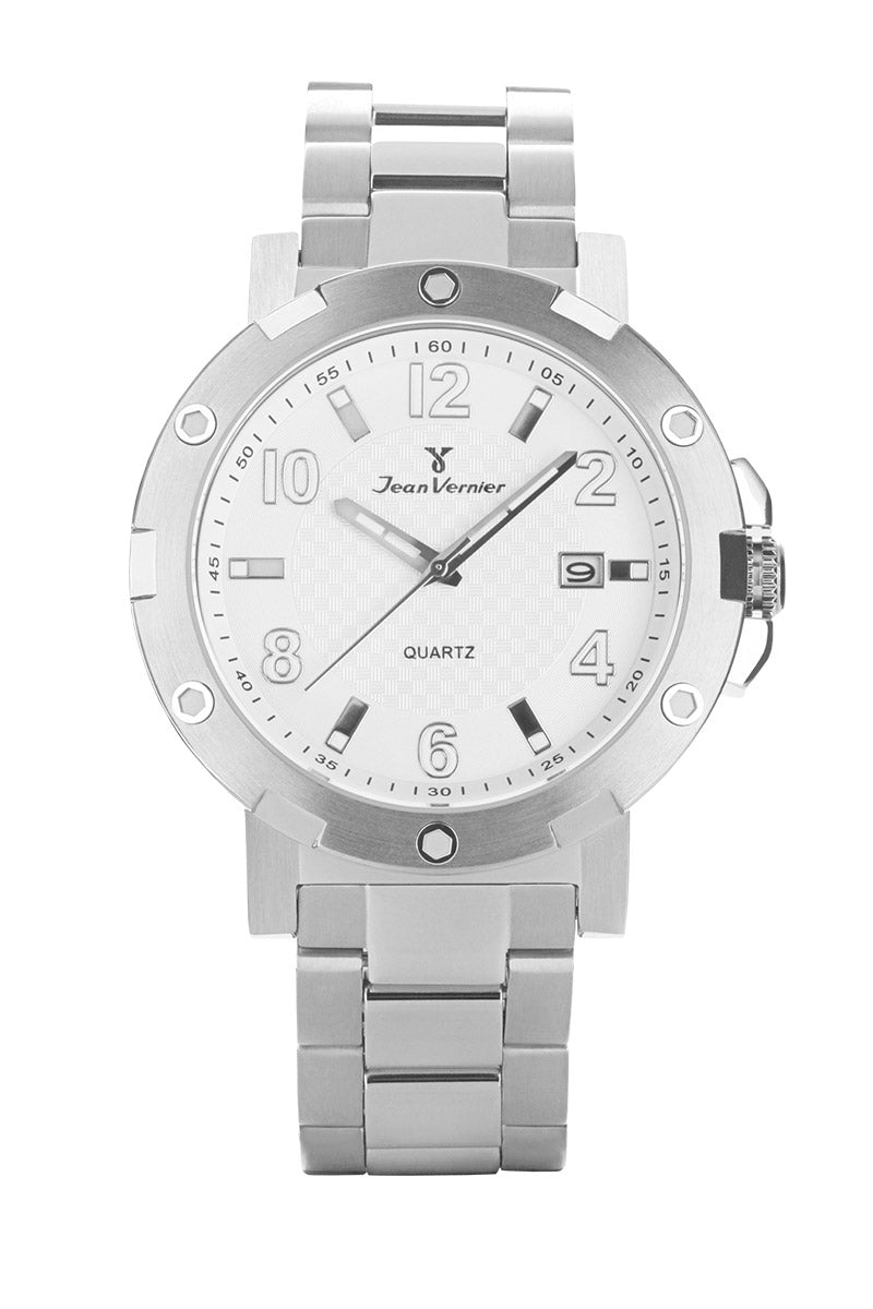 Relógio de Pulso Jean Vernier Prateado JV08810
