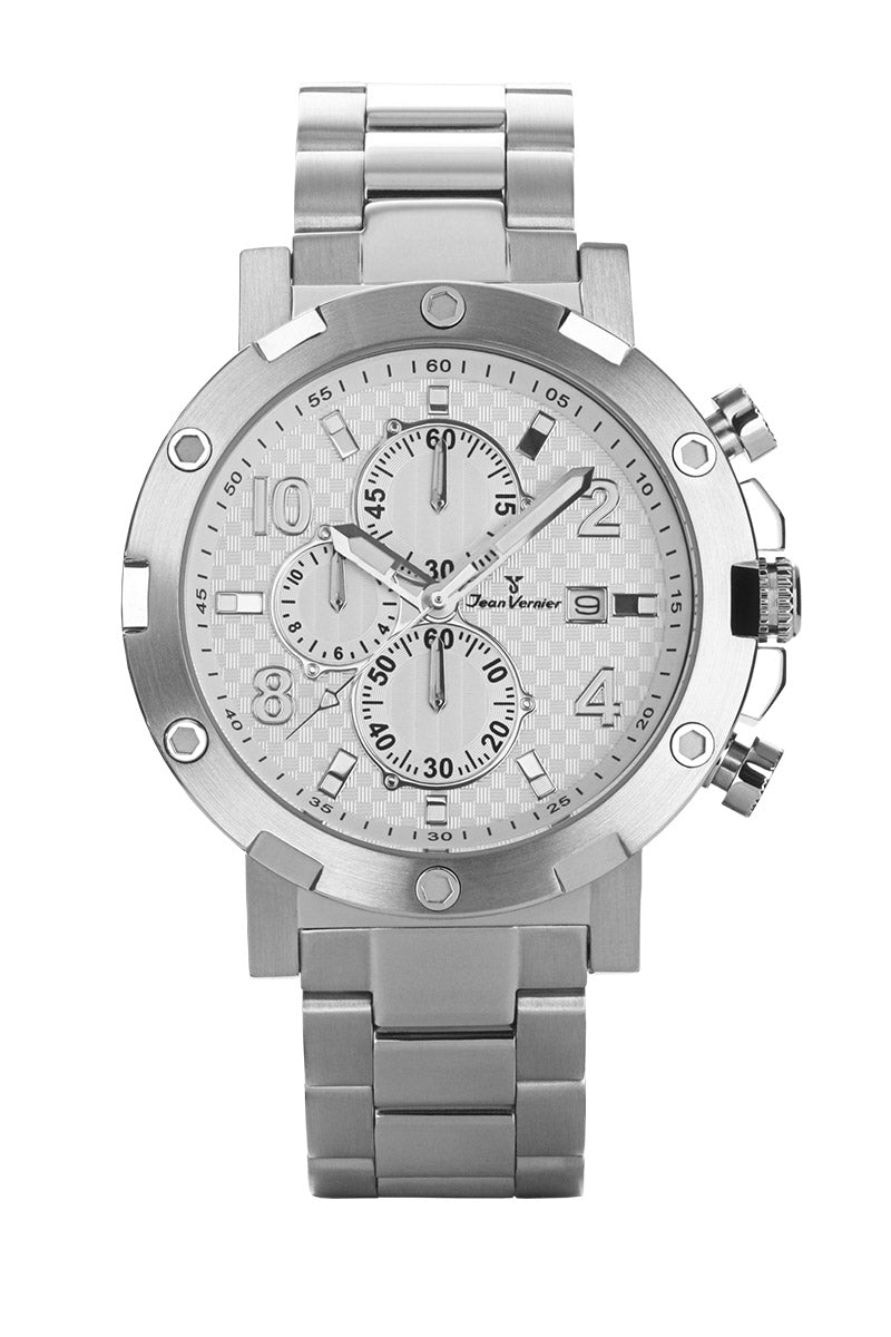 Relógio de Pulso Jean Vernier Prateado JV08811