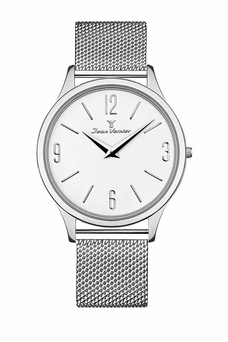 Relógio de Pulso Jean Vernier Prateado JV13057AB