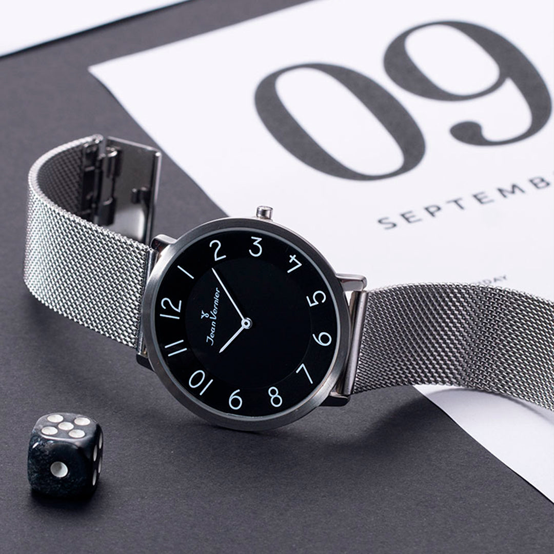 Relógio de Pulso Jean Vernier Prateado JV35676AP - Imagem 2