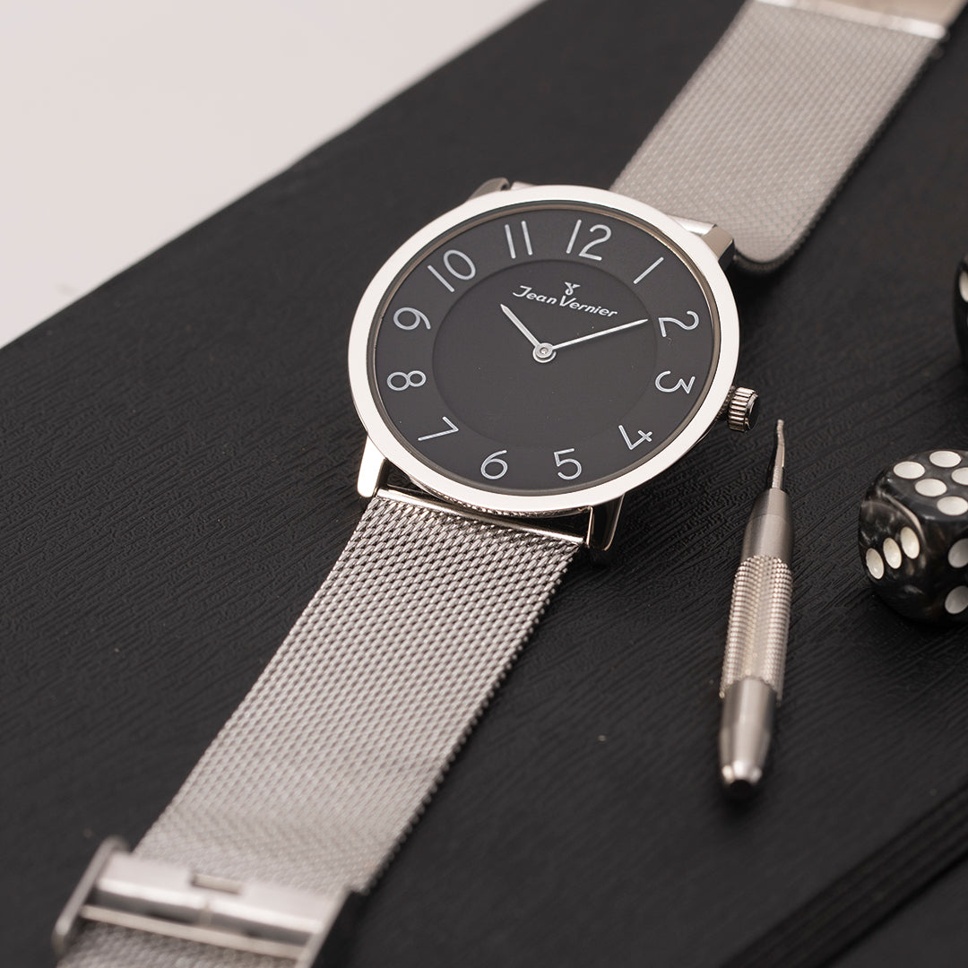 Relógio de Pulso Jean Vernier Prateado JV35676AP - Imagem 4