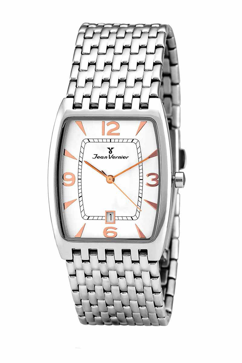 Relógio de Pulso Jean Vernier Prateado JV65052B