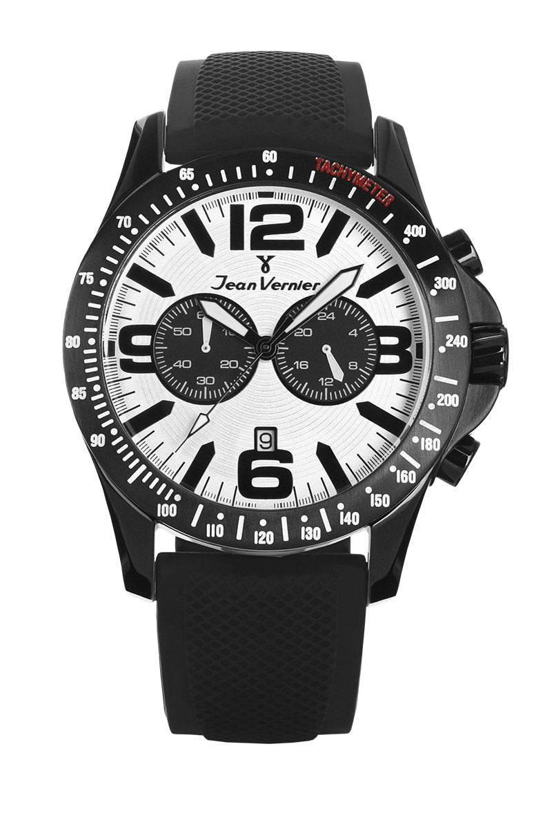 Relógio de Pulso Jean Vernier Preto Cronógrafo JV62830P