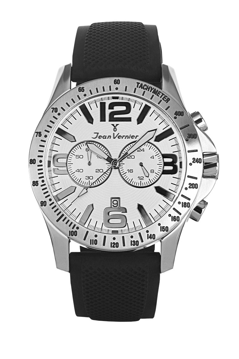 Relógio de Pulso Jean Vernier Preto Cronógrafo JV62832
