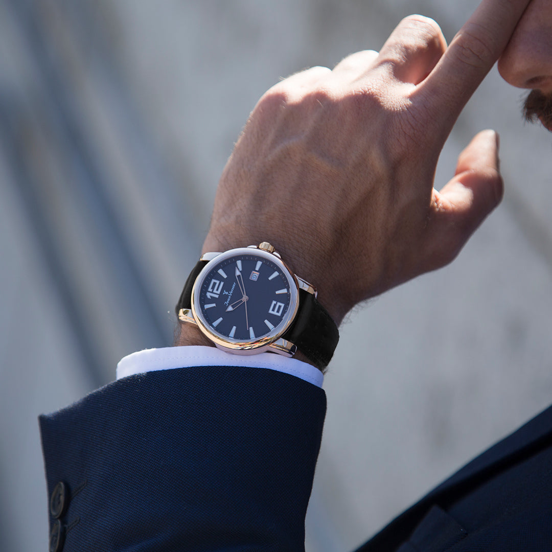 Relógio de Pulso Jean Vernier Preto JV01140 - Imagem 2