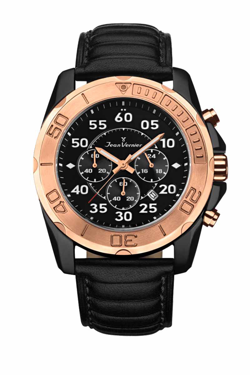 Relógio de Pulso Jean Vernier Preto JV61141P