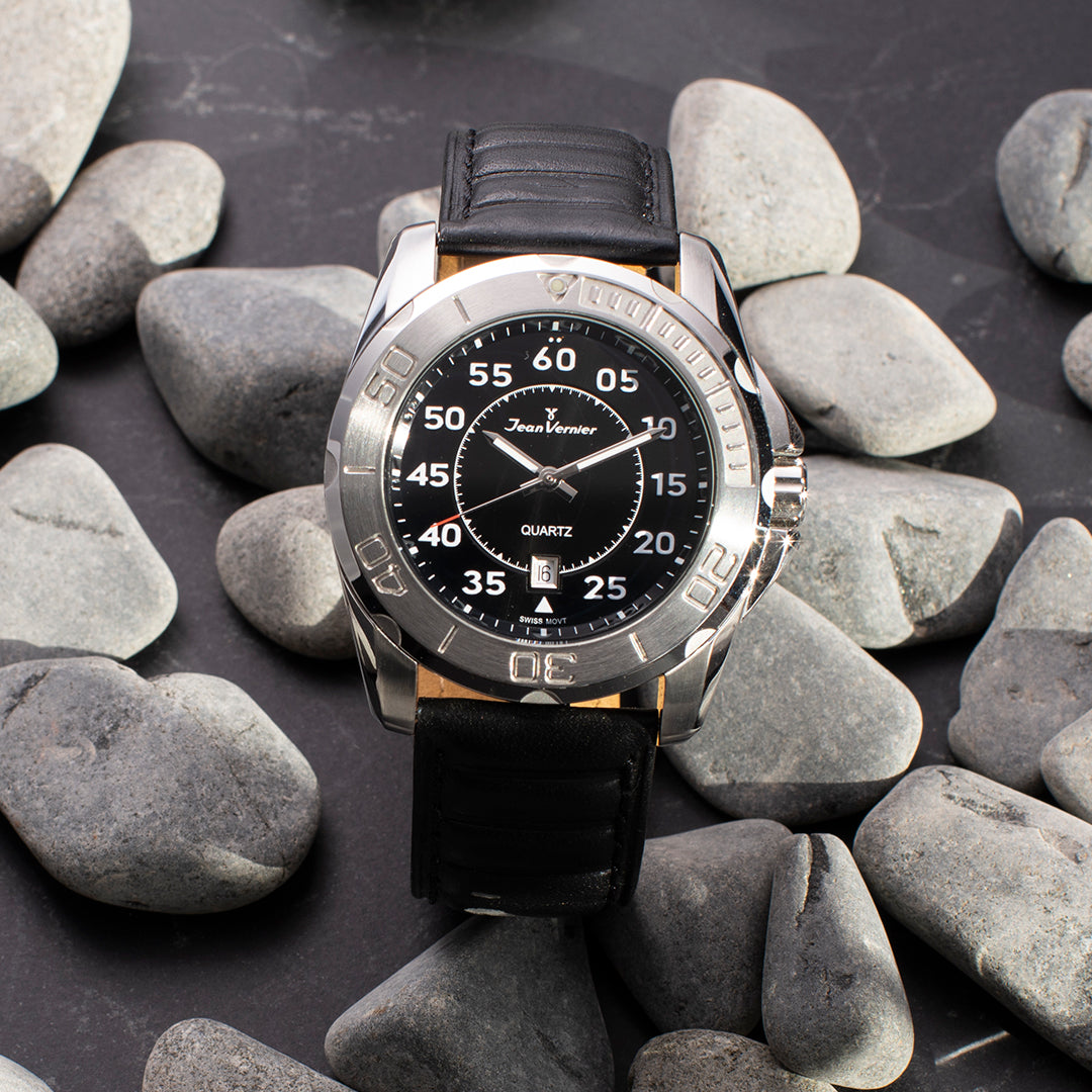 Relógio de Pulso Jean Vernier Preto JV61211P - Imagem 2