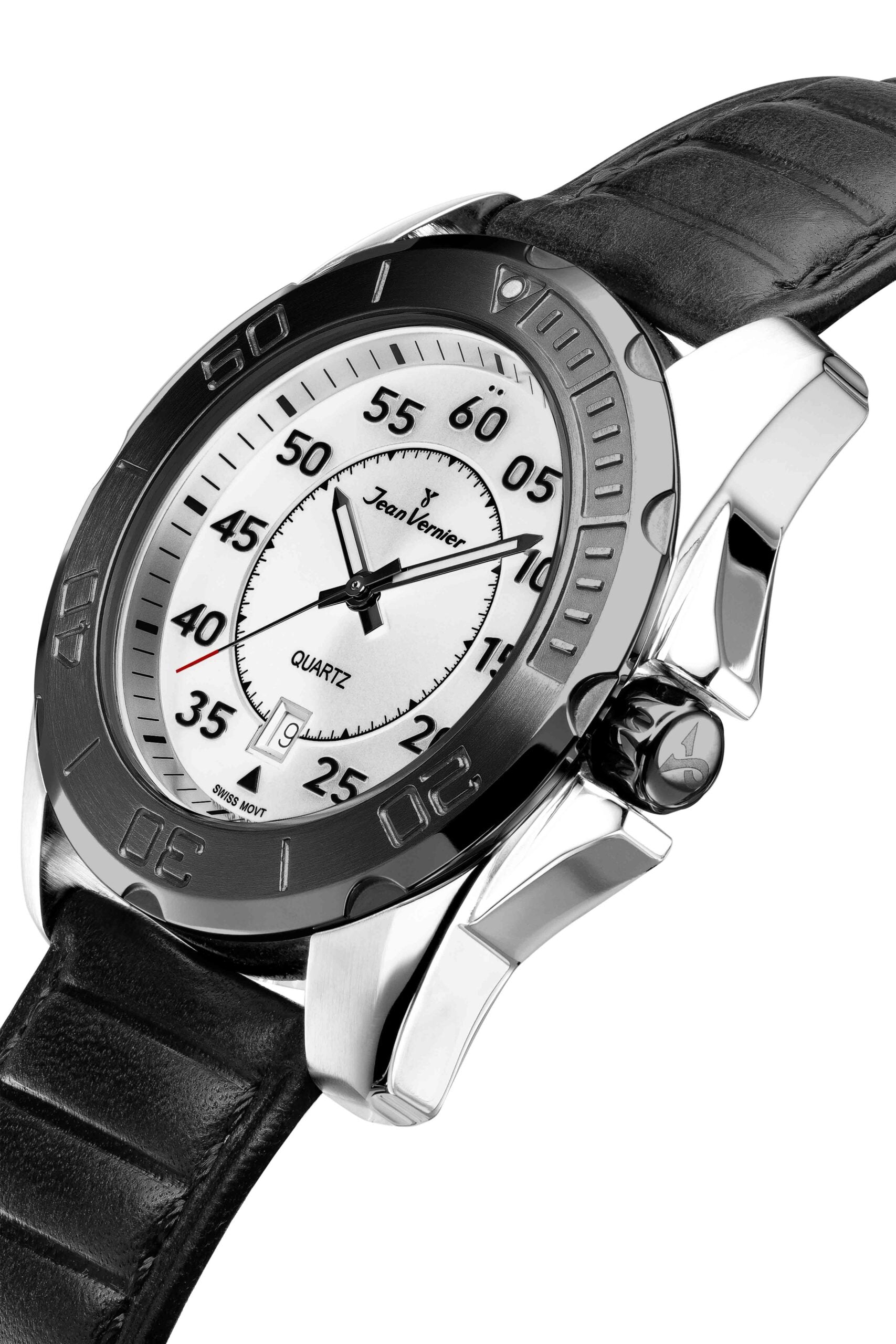 Relógio de Pulso Jean Vernier Preto Maquinário Suíço JV61201B - Imagem 2