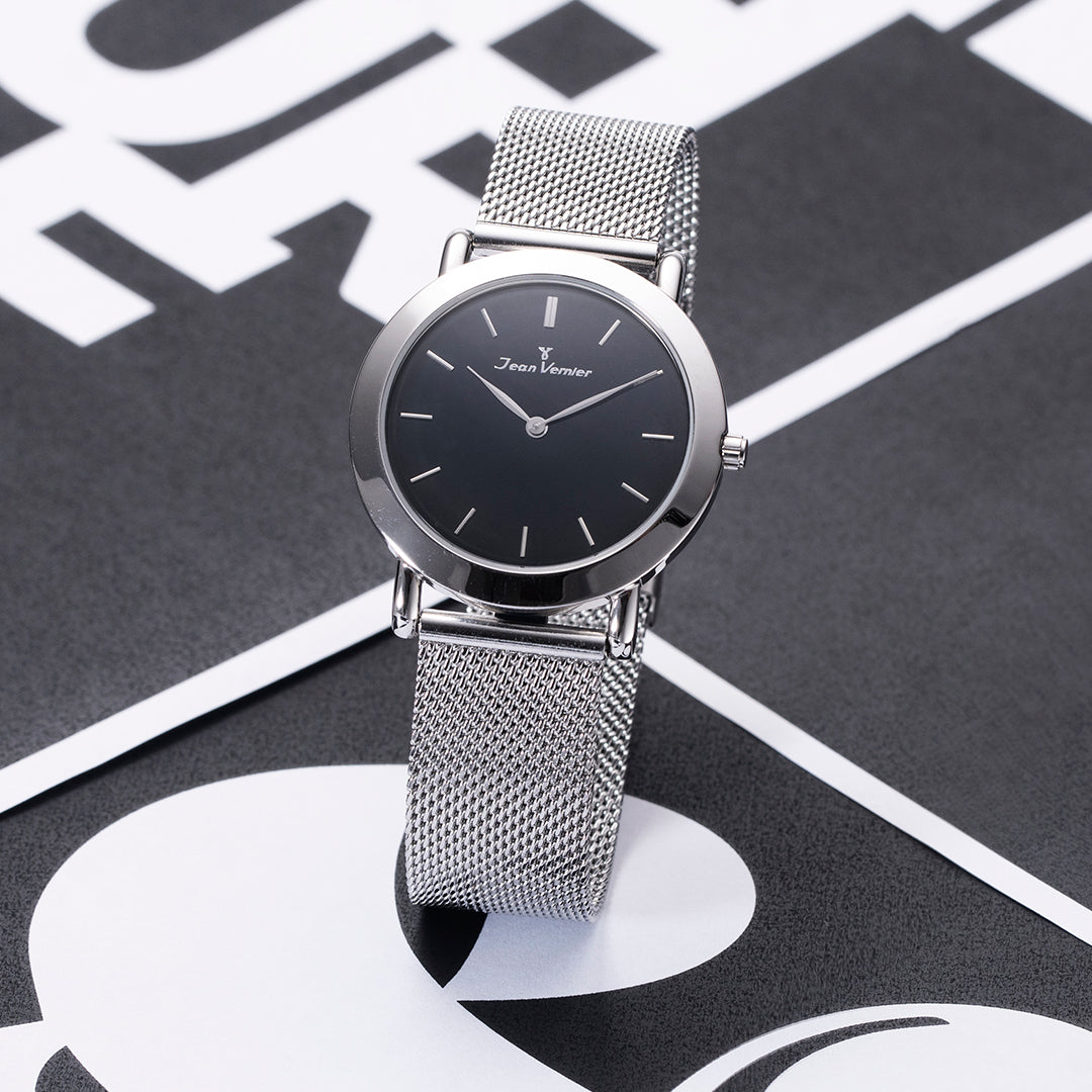 Relógio de Pulso Jean Vernier Pulseira Aço Prateado JV13653AP - Imagem 2