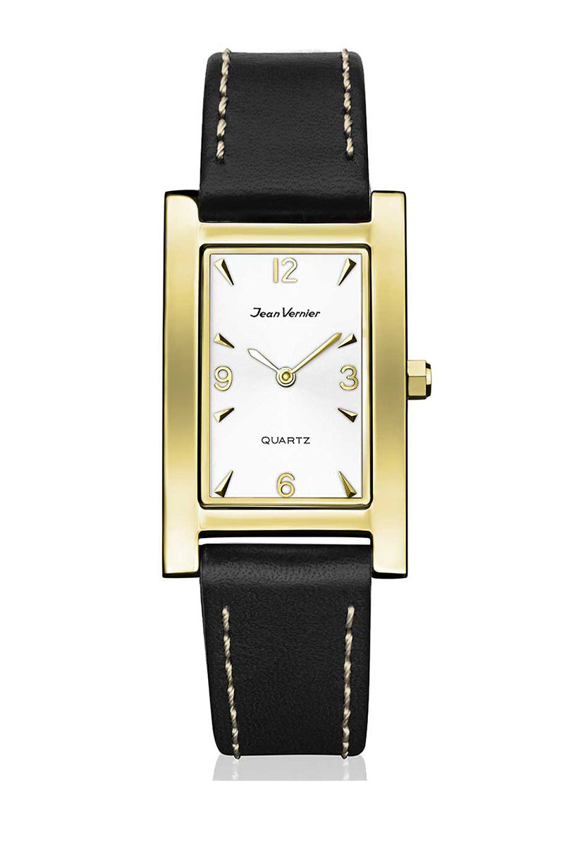 Relógio de Pulso Jean Vernier Pulseira Couro Preto JV01619CP