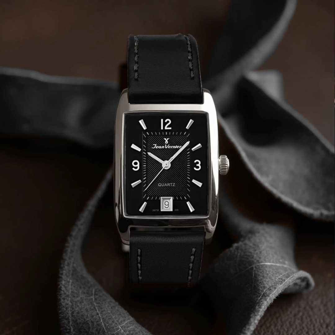 Relógio de Pulso Jean Vernier Tank Preto JV00267P - Imagem 3