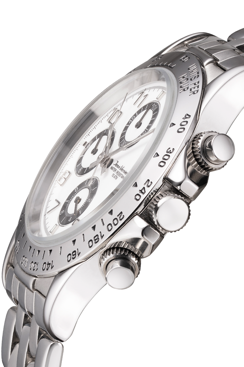 Relógio Jean Vernier Aço Inoxidável Cronógrafo JV01015 - Imagem 2