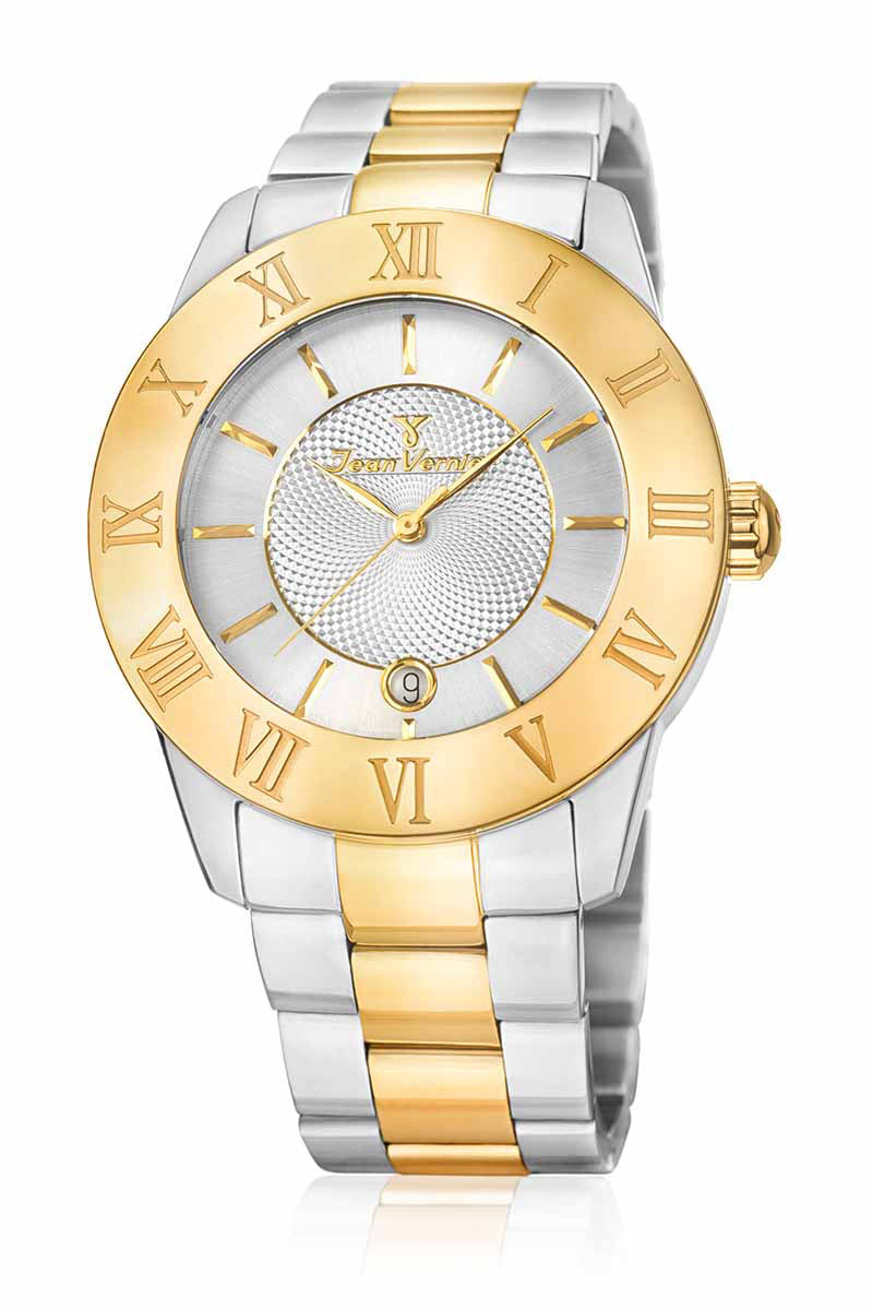 Relógio Jean Vernier Bicolor Feminino Movimento Suíço JV01018