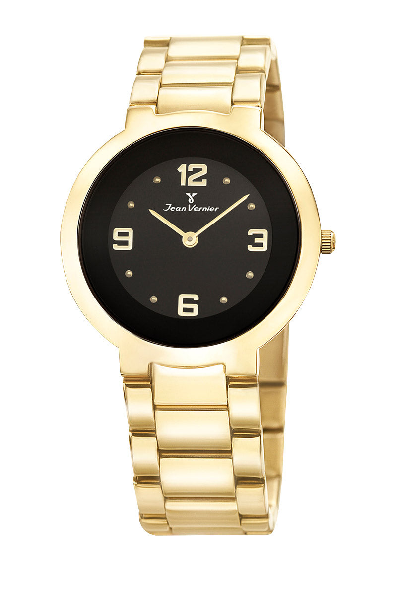 Relógio Jean Vernier Dourado Feminino Movimento Suíço JV01120