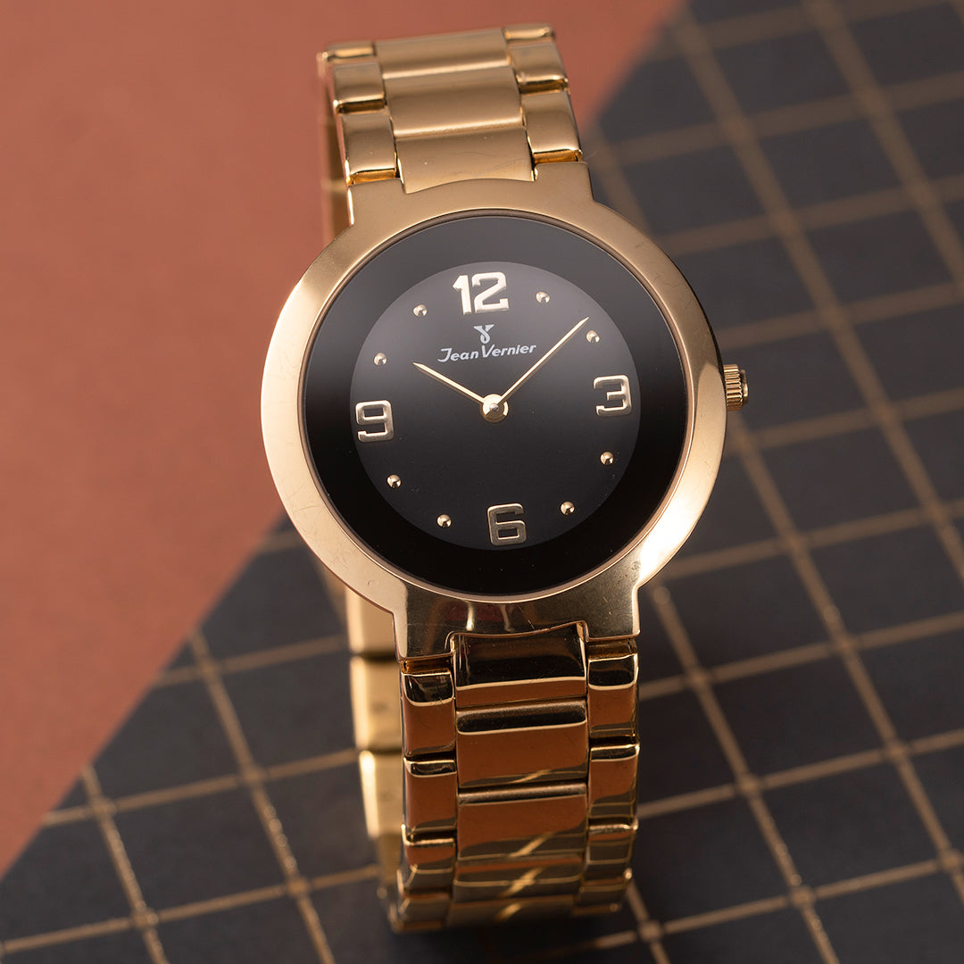 Relógio Jean Vernier Dourado Feminino Movimento Suíço JV01120 - Imagem 2