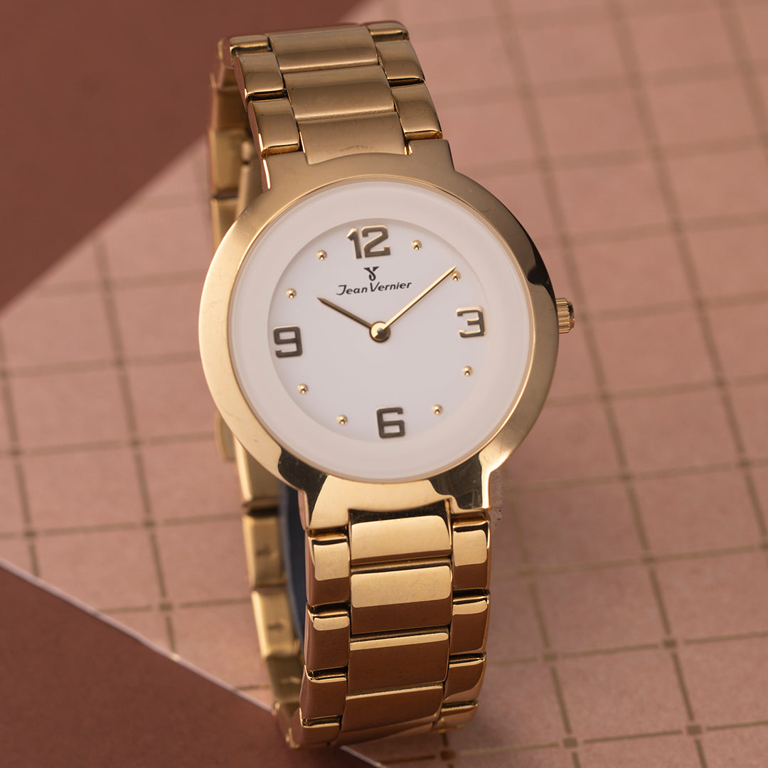 Relógio Jean Vernier Dourado Feminino Movimento Suíço JV01121 - Imagem 3