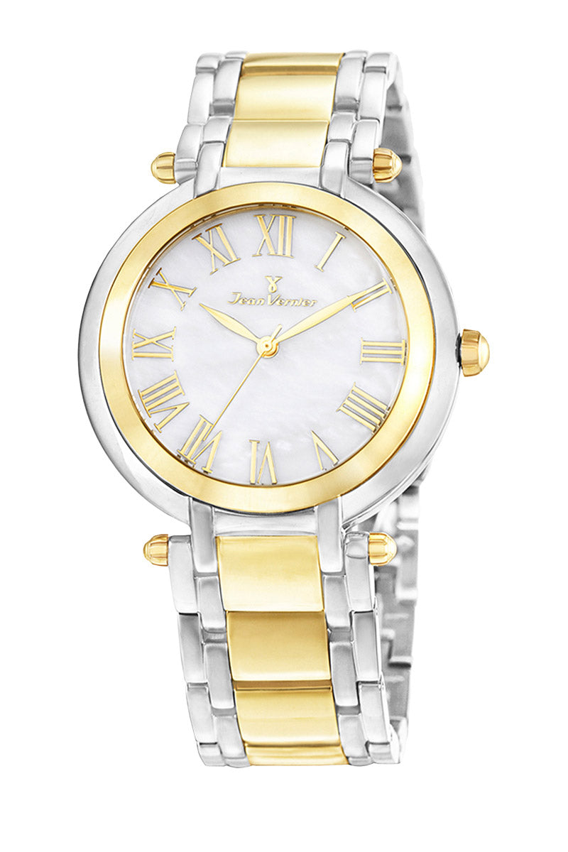 Relógio Jean Vernier Feminino  Bicolor Movimento Suíço JV01002