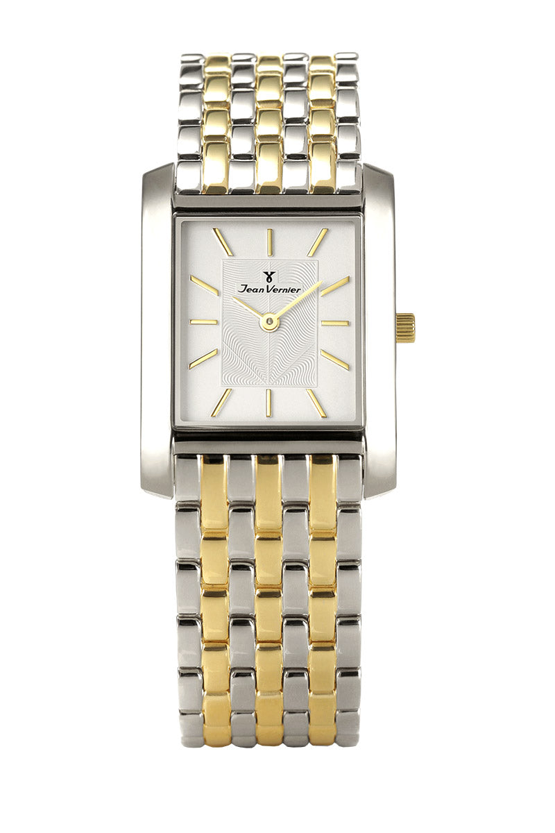 Relógio Jean Vernier Feminino Movimento Suíço Bicolor JV02012