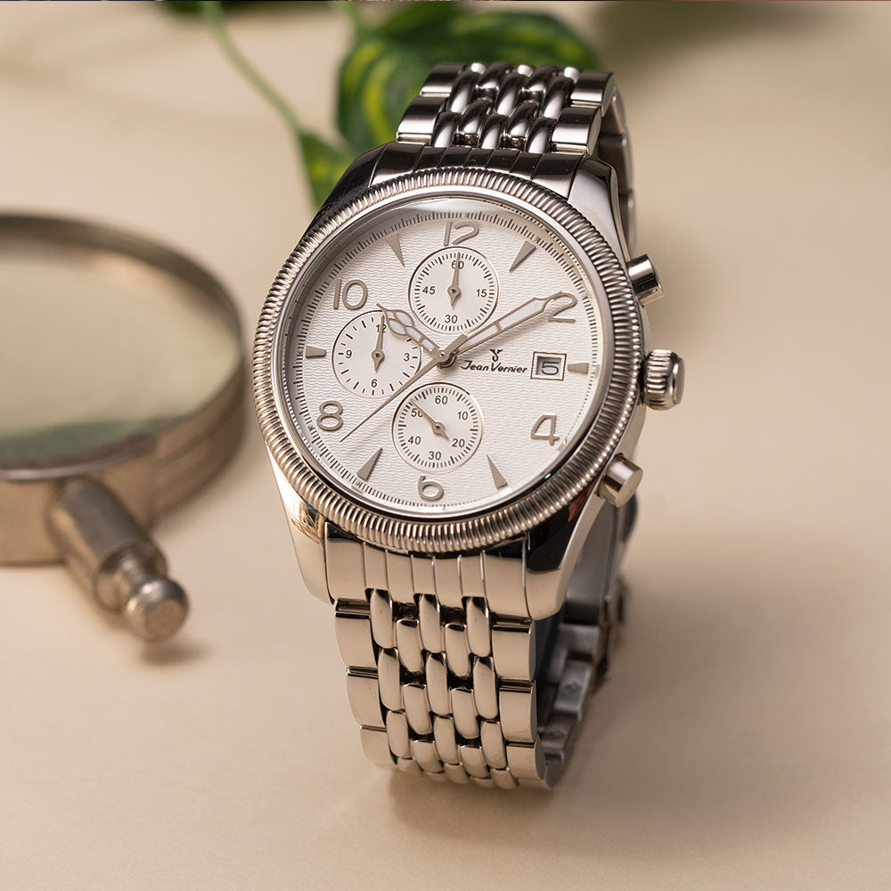 Relógio Jean Vernier Masculino Aço Inoxidável Cronógrafo JV00220 - Imagem 2