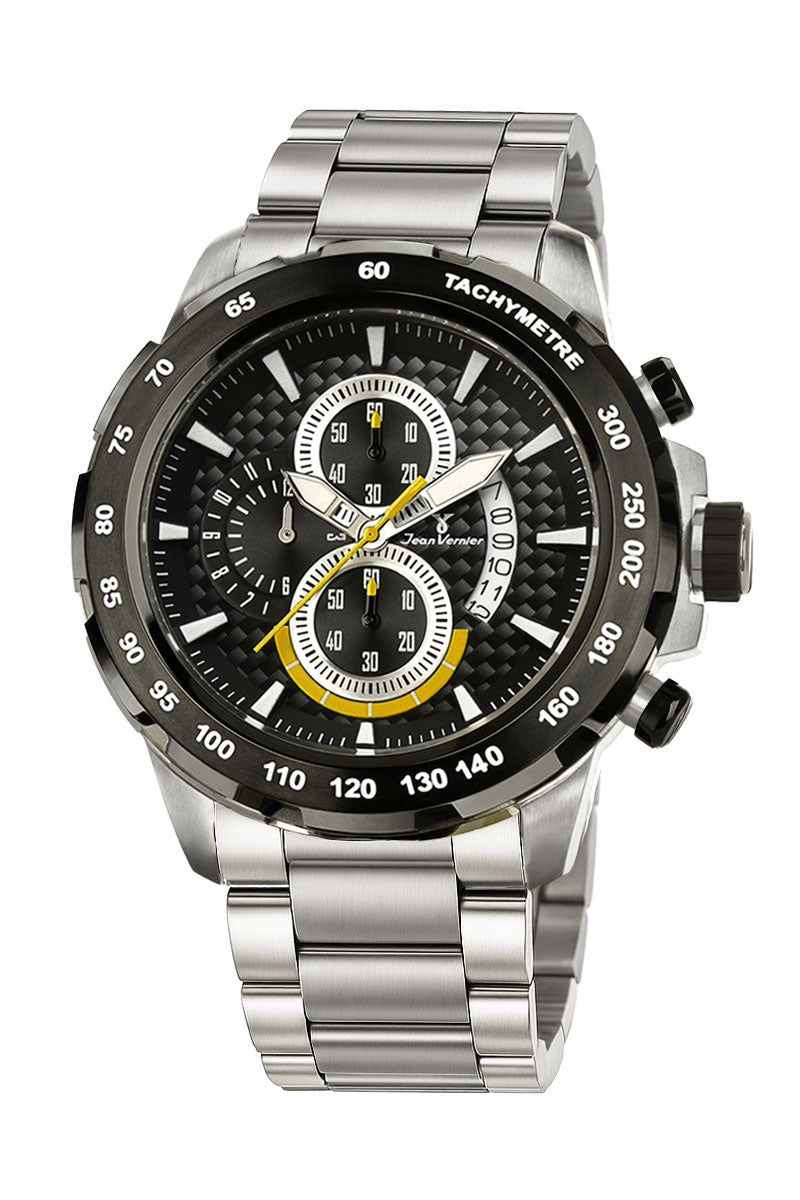 Relógio Jean Vernier Masculino Aço Inoxidável Cronógrafo JV00738-15