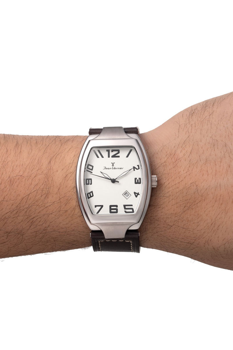 Relógio Jean Vernier Masculino Couro Marrom JV00581B - Imagem 3