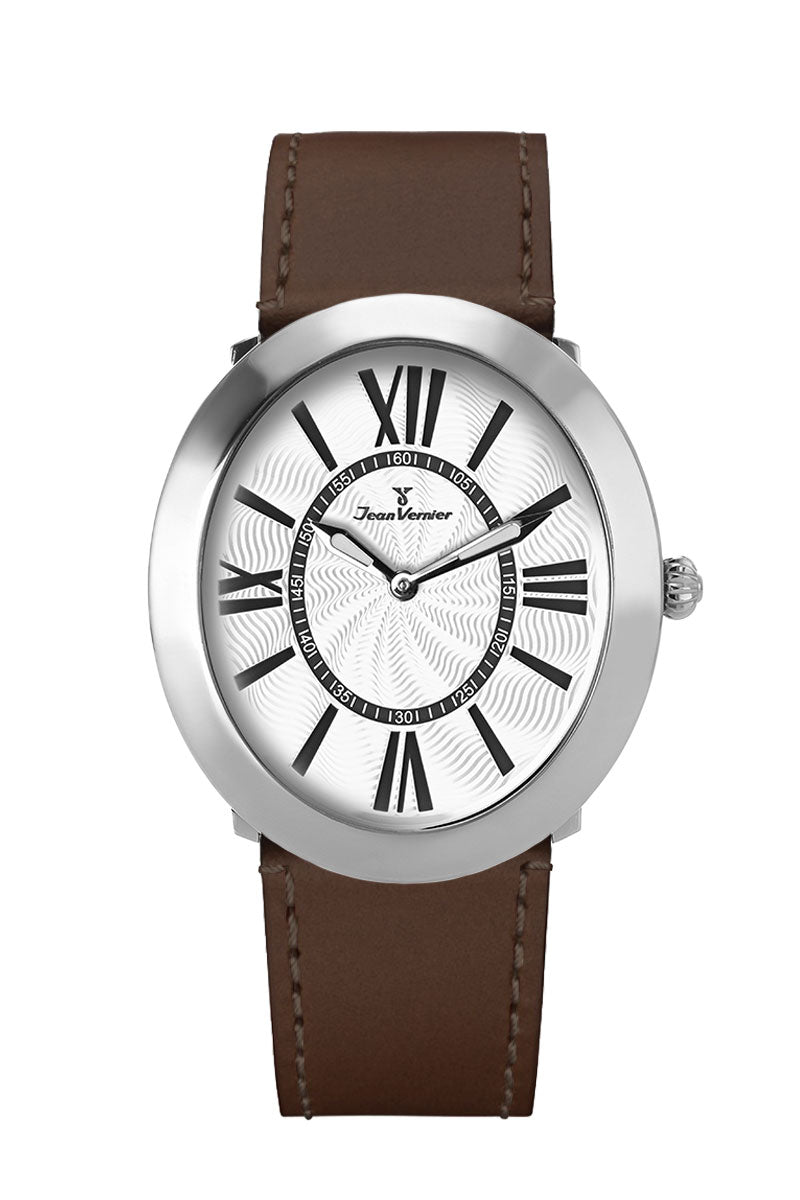 Relógio Jean Vernier Masculino Couro Marrom JV02096BM