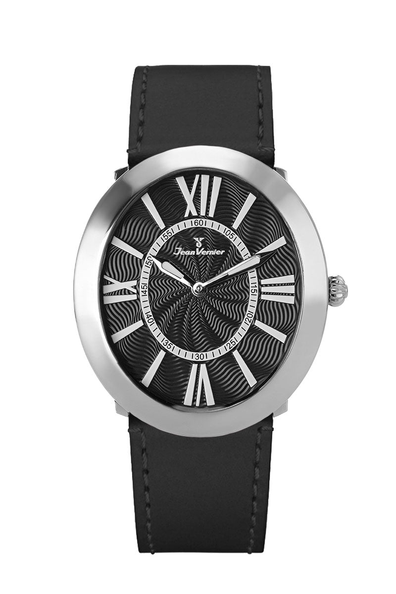 Relógio Jean Vernier Masculino Couro Preto JV02096PP