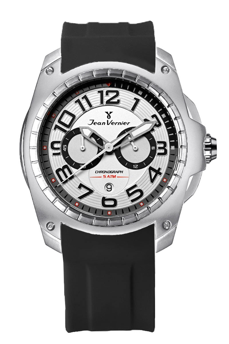 Relógio Jean Vernier Masculino Cronógrafo Preto JV00096-30P