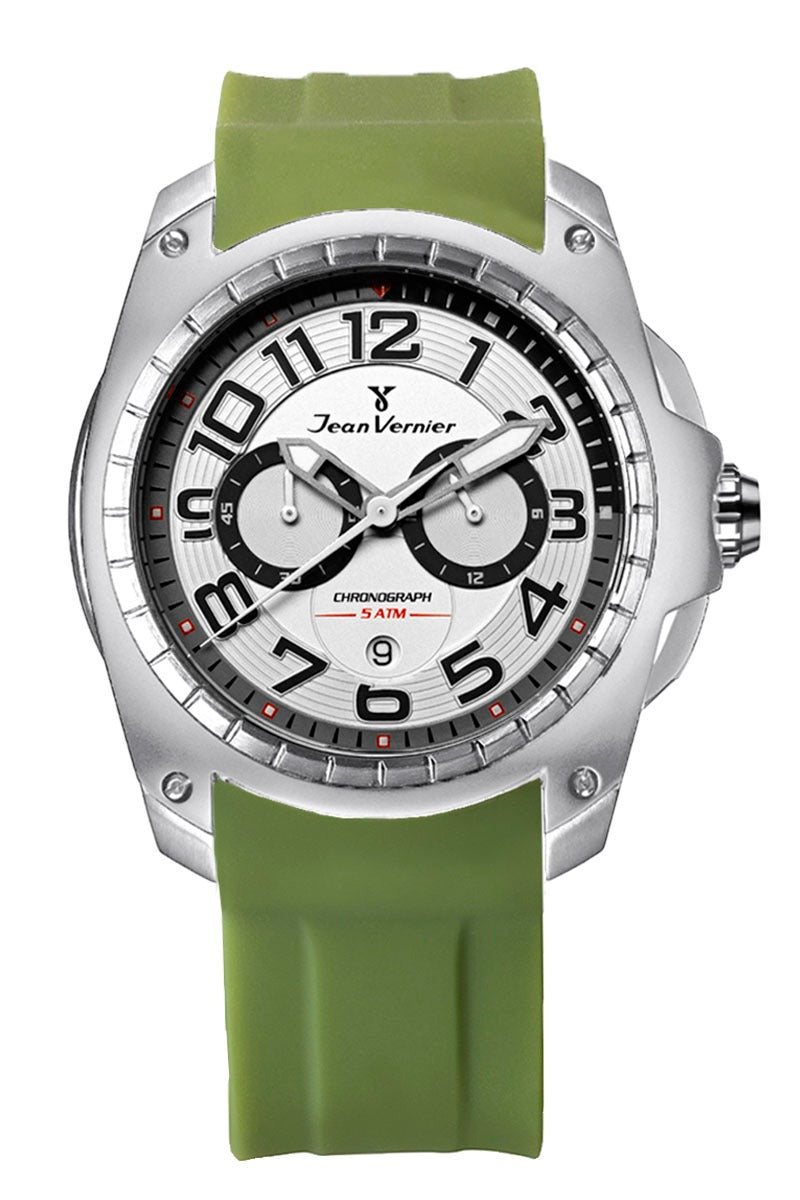 Relógio Jean Vernier Masculino Cronógrafo Verde JV00096-30V
