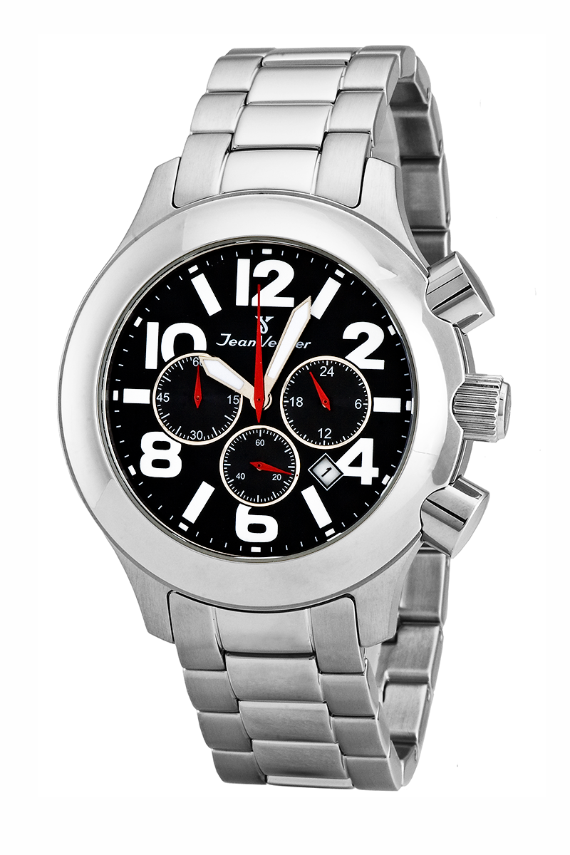 Relógio Jean Vernier Masculino Prateado JV08743PV