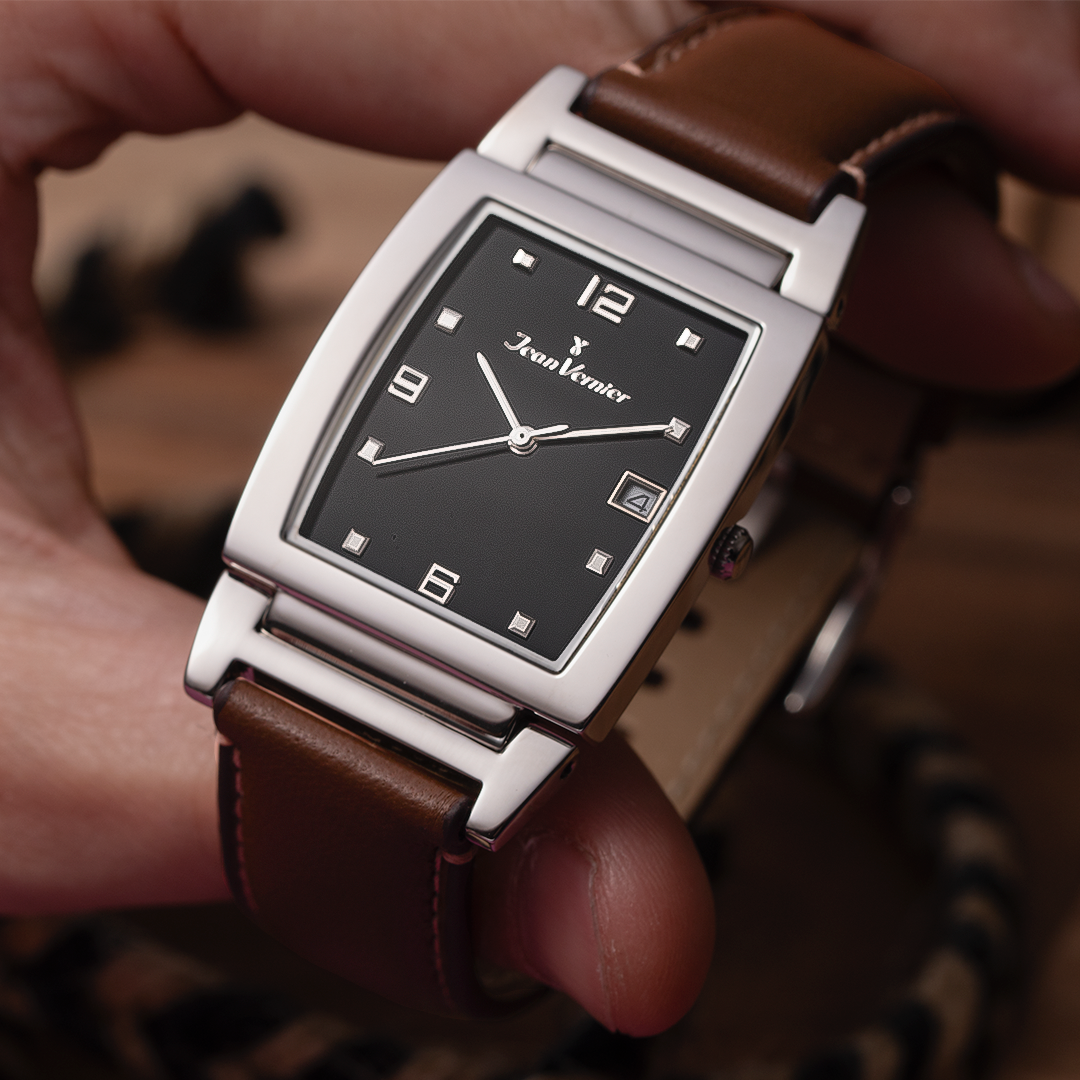 Relógio Jean Vernier Masculino Pulseira Couro Marrom JV00238PM - Imagem 2