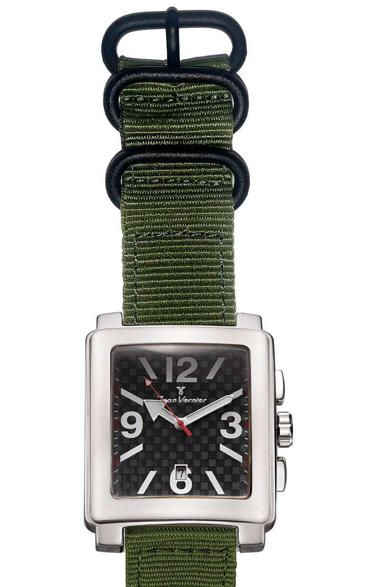 Relógio Jean Vernier Nylon Verde JV03760NV