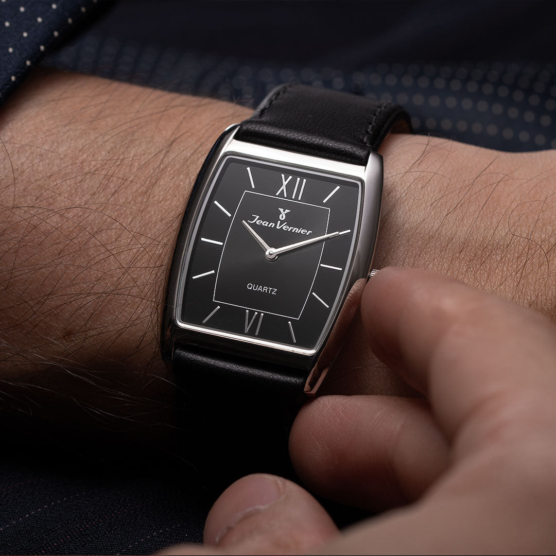 Relógio Jean Vernier Prateado Pulseira de Couro JV00301PC - Imagem 3