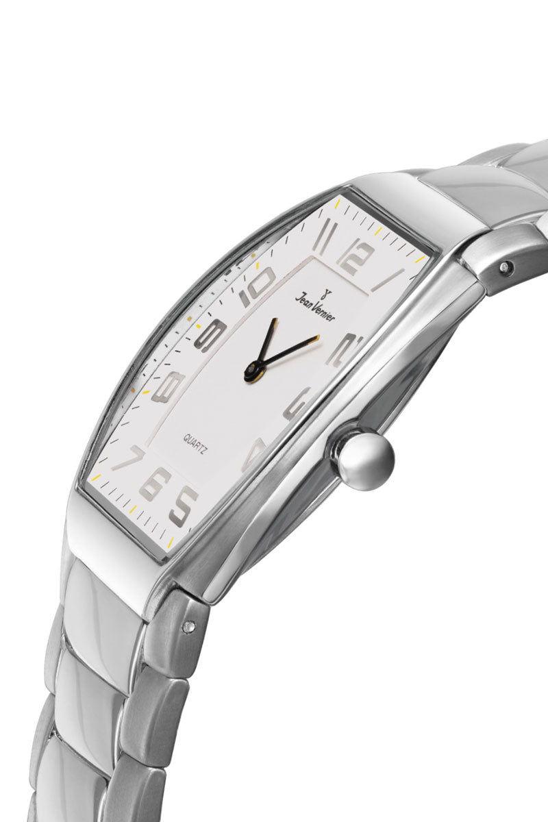 Relógio Jean Vernier Prateado Retangular JV06275B - Imagem 2