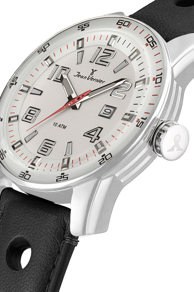 Relógio Jean Vernier Pulseira Couro Calendário Masculino 10ATM  JV005187 - Imagem 2